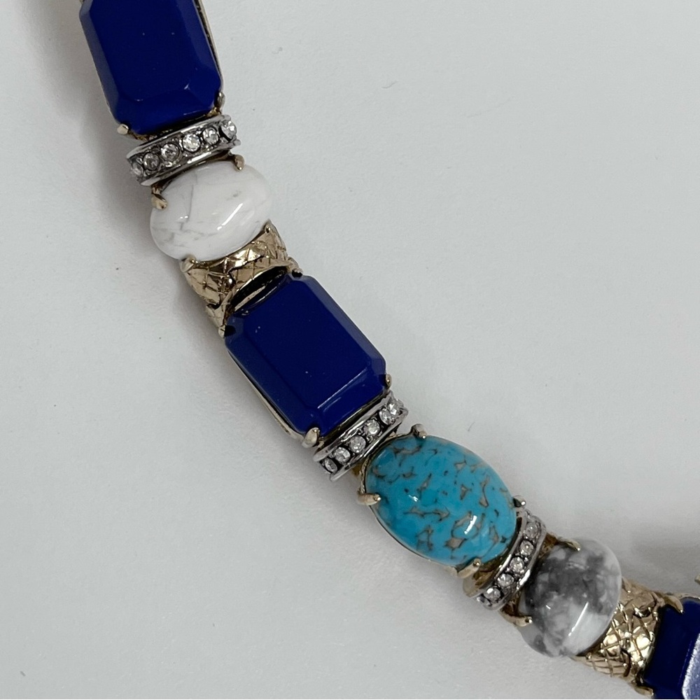 Roberto Cavalli Crystal Stone Snake Collar Necklace‎ Art To Wear - Picture 9 of 10